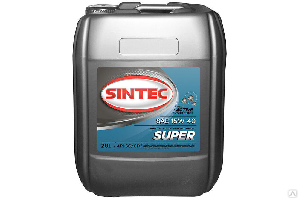 Масло моторное SINTEC Diesel SAE 15W-40 API CF-4/CF/SJ канистра 20л/Motor oil 20liter can