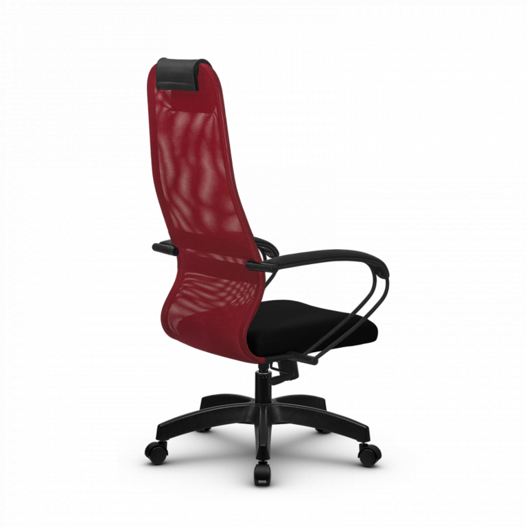 Кресло офисное Метта SU-BP-8 (красный/черный), пятилучие PL 3