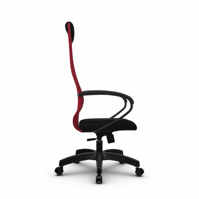 Кресло офисное Метта SU-BP-8 (красный/черный), пятилучие PL 2