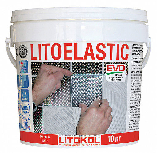 Реактивный двухкомпонентный клей LITOELASTIC EVO 10 кг
