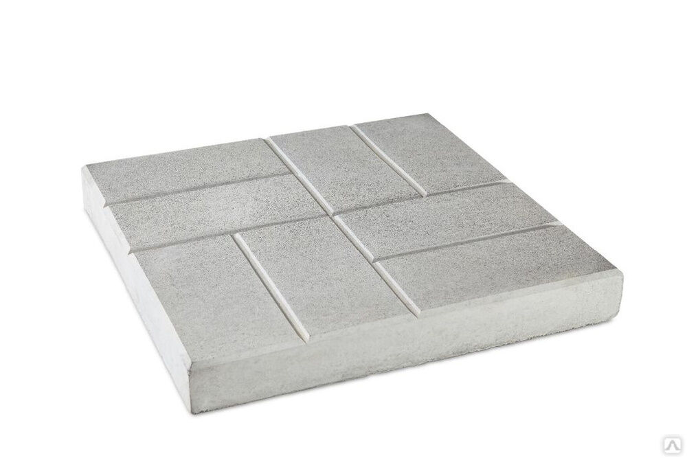 Тротуарная плитка 8 кирпичей серый 400х400х50