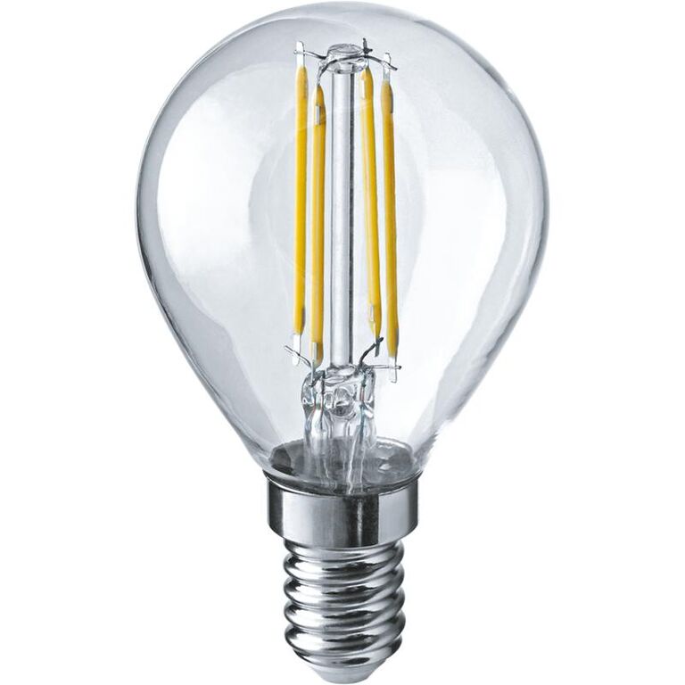 Лампа светодиодная филаментная 80 887 OLL-F-G45-08-230-4K-E14 8Вт шар прозрачная 4000К нейтр. бел. E14 800лм 220-240В ОН