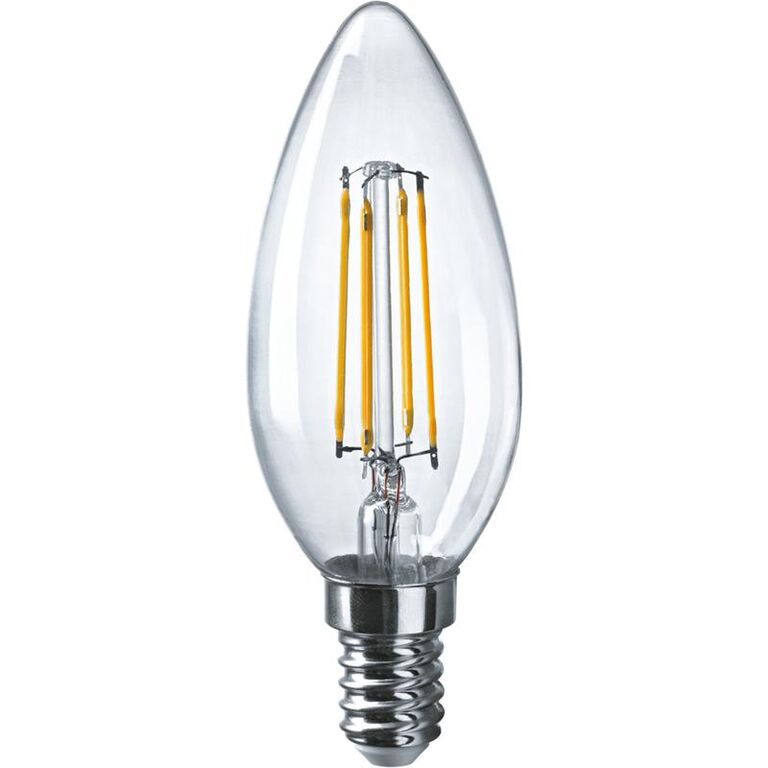 Лампа светодиодная филаментная 80 895 OLL-F-C35-10-230-4K-E14 10Вт свеча прозрачная 4000К нейтр. бел. E14 1000лм 220-240