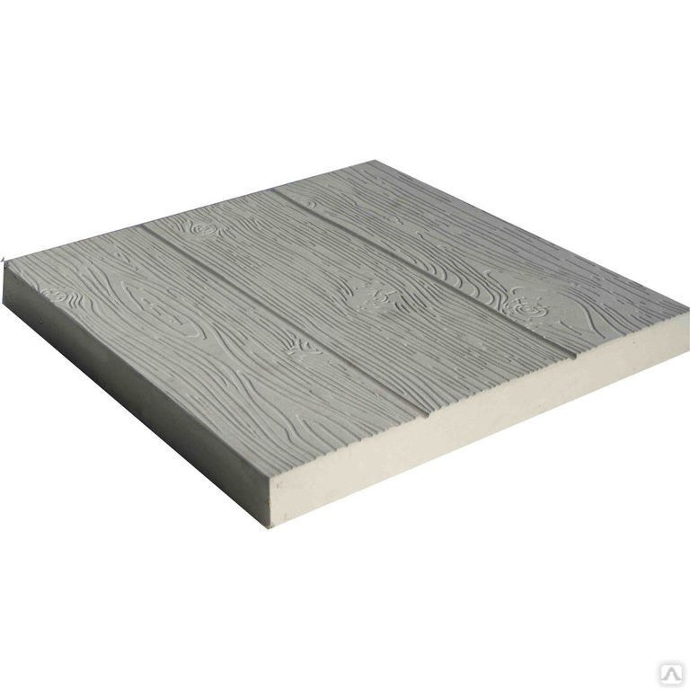 Тротуарная плитка 3 доски серый 400х400х50