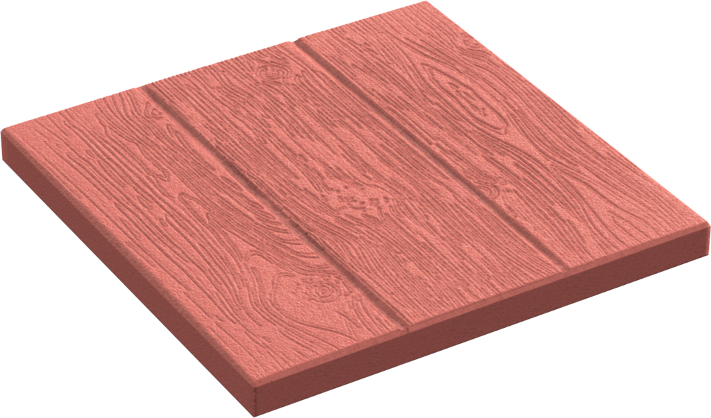 Тротуарная плитка 3 доски красный 400х400х50