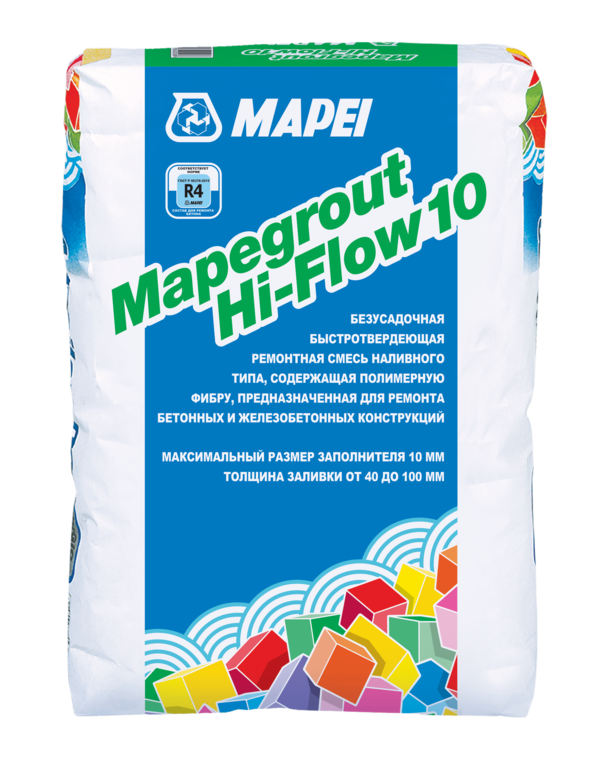 Смесь ремонтная наливного типа Mapei Mapegrout Hi-Flow 10