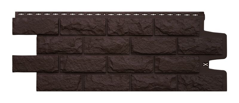 Фасадная панель Grand Line Колотый камень, коричневая 1134х423 мм