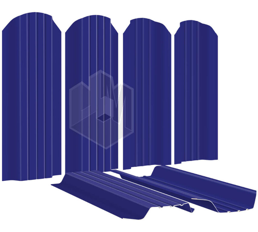 Штакетник металлический Широкий 115 мм RAL5002/5002 Синий Ультрамарин 2-х сторонний