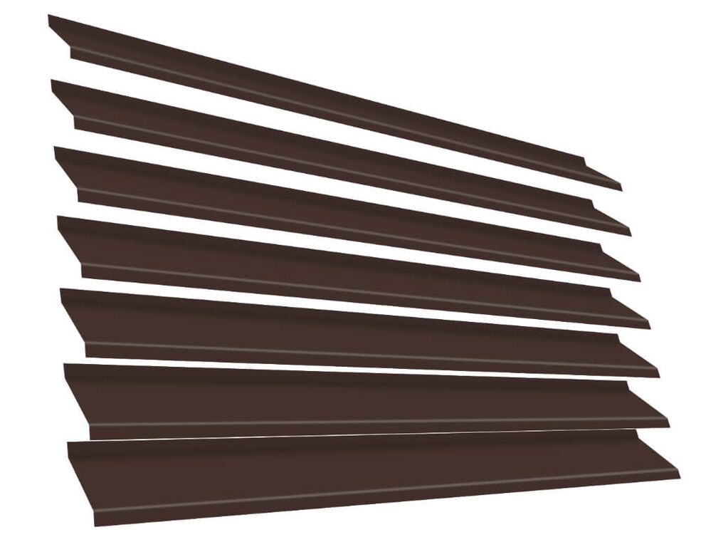 Забор-жалюзи из ламелей ЭКО-Z RAL8017 Шоколад / полиэфир. эмаль в цвет ПМ, (ш. 11см.)