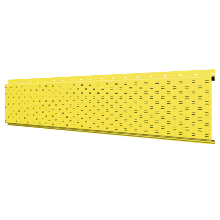Софит линеарная потолочно-стеновая панель перфорированная RAL1018 Желтый