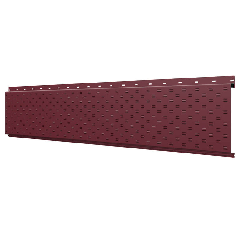 Софит линеарная потолочно-стеновая панель перфорированная RAL3005 Красное Вино