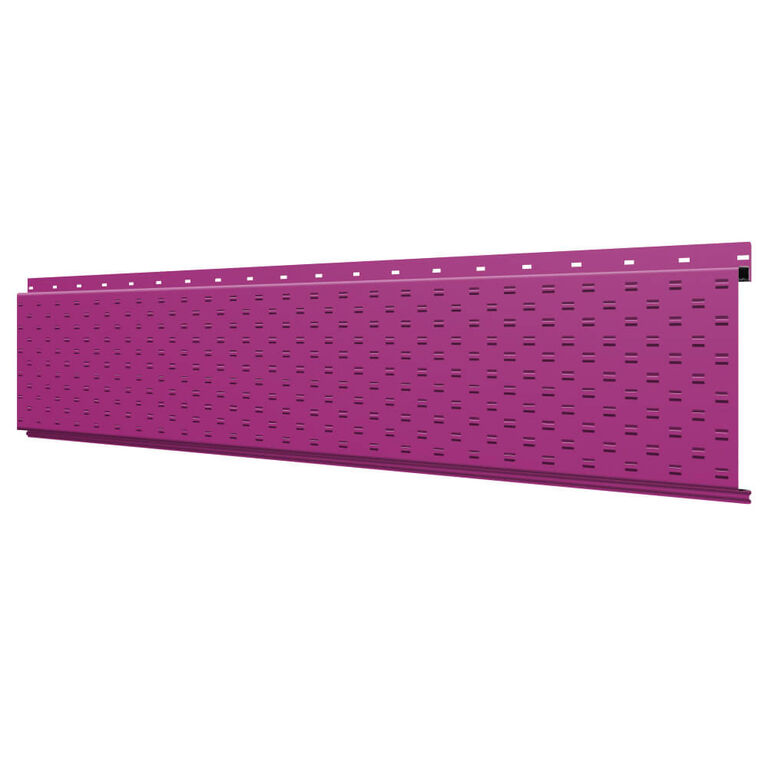 Софит линеарная потолочно-стеновая панель перфорированная RAL4006 Пурпурный