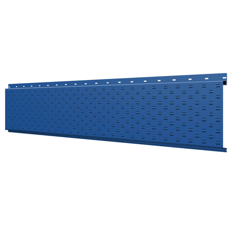 Софит линеарная потолочно-стеновая панель перфорированная RAL5005 Синий Сигнал
