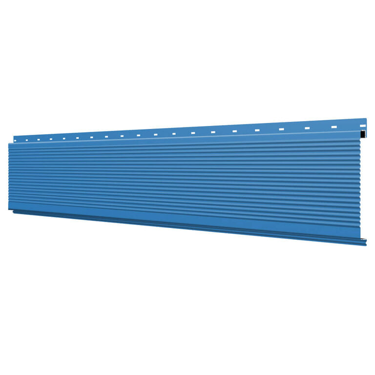 Линеарная потолочно-стеновая панель рифленая RAL5015 Небесно-Голубой