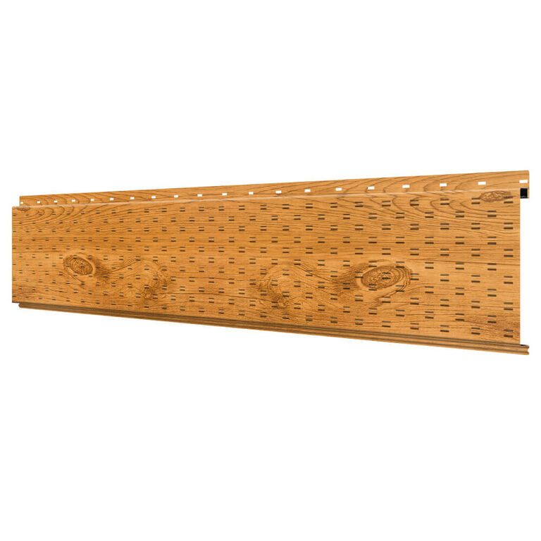 Софит линеарная потолочно-стеновая панель перфорированная Золотое Дерево 3D Printech Корея