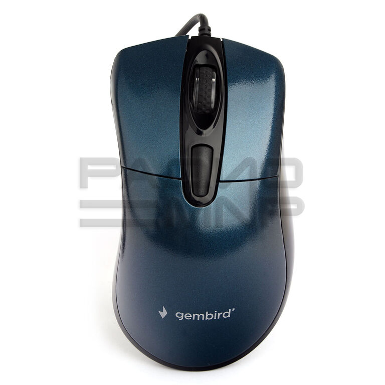 Мышь компьютерная "Gembird" MOP-415-B, USB, 3кн.+колесо кнопка, 2400DPI, кабель 1,4м (синий)
