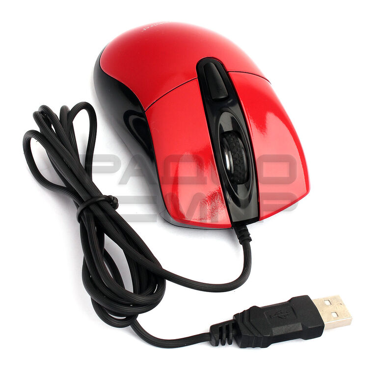 Мышь компьютерная "Gembird" MOP-415-R, USB, 3кн.+колесо кнопка, 2400DPI, кабель 1,4м (красный) 5