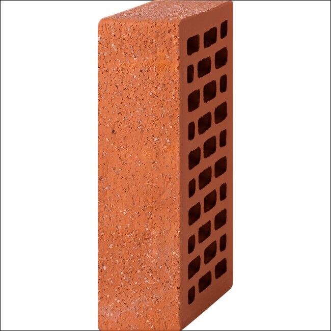 Кирпич лицевой красный 1НФ - Старая стена с песком M200 250х120х65 мм