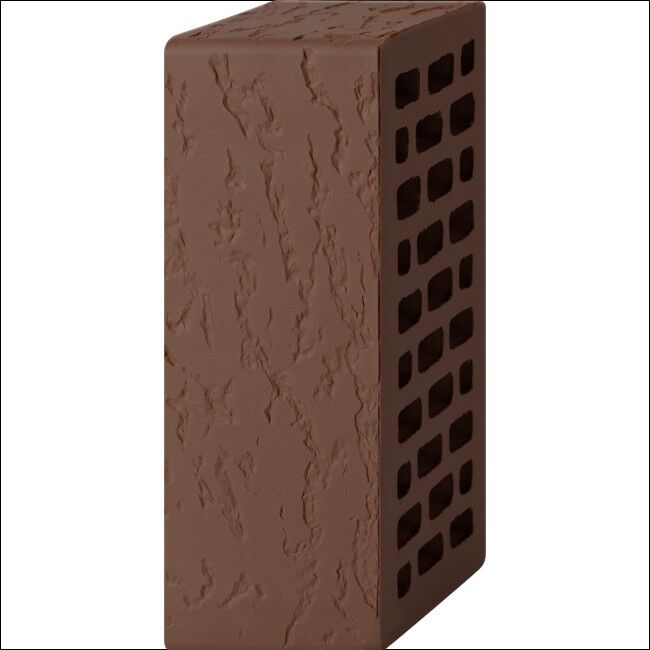 Кирпич лицевой шоколад 1,4НФ - Дуб M200 250х120х88 мм Шоколадный