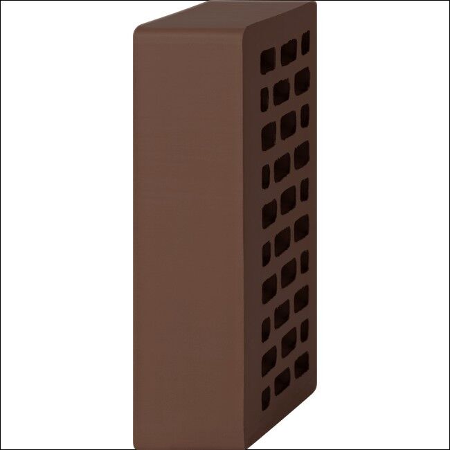 Кирпич лицевой шоколад 1НФ - Гладкий с утолщённой стенкой M200 250х120х65 мм Шоколадный