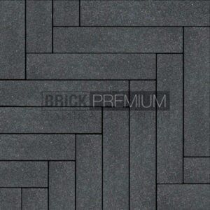Тротуарная плитка Паркет Чёрный мирра 600х120 мм Brick Premium