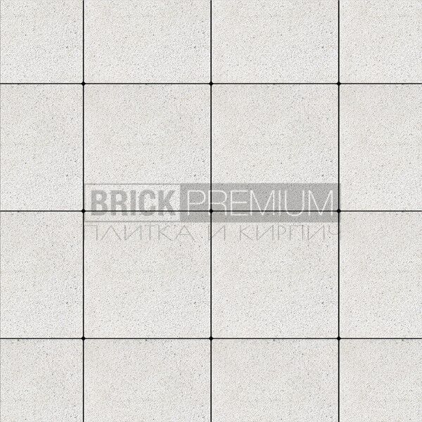 Тротуарная плитка Платцстоун Белый кристалл 300х300 мм Brick Premium