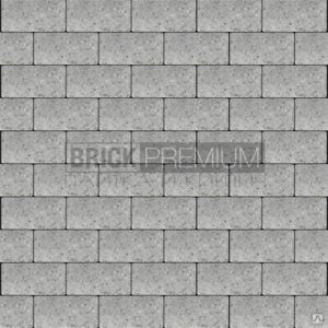 Тротуарная плитка Платцстоун Серый гладкая 100х200х45 мм Brick Premium 