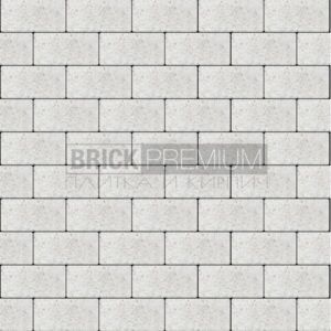 Тротуарная плитка Платцстоун Белый гладкая 100х200х45 мм Brick Premium