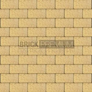 Тротуарная плитка Платцстоун Жёлтый гранит 100х200х65 мм Brick Premium