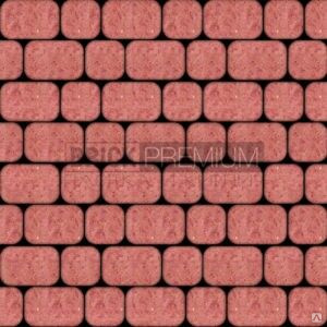 Тротуарная плитка Рундстоун Красный 45 мм 180х120 мм Brick Premium Гладкая рельефная 