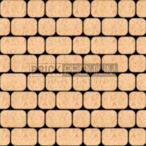 Тротуарная плитка Рундстоун Оранжевый 45 мм 120х120 мм Brick Premium Гладкая рельефная