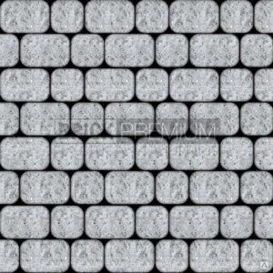 Тротуарная плитка Рундстоун Серый 45 мм 120х120 мм Brick Premium Гладкая рельефная 