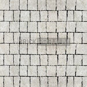 Тротуарная плитка 120х50/58х65 мм Старая Прага Кристалл белый Brick Premium Мирра 