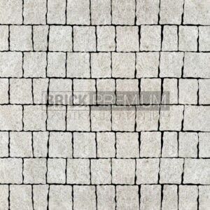 Тротуарная плитка 120х75/75х65 мм Старая Прага Кристалл белый Brick Premium Мирра
