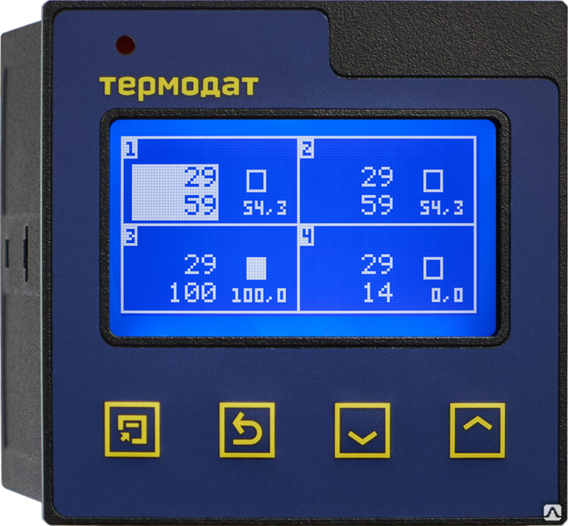 ПИД-регулятор температуры Термодат-17Е6/4УВ/4Р/1Р/485/8Gb/F