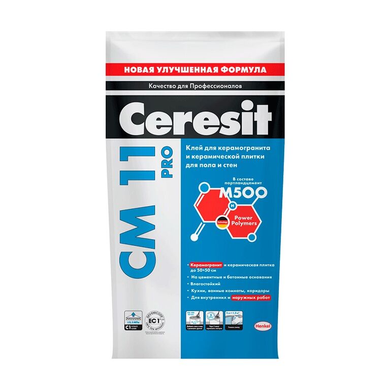 Клей для плит, внутренних и наружных работ, CERESIT СМ 11 5 кг