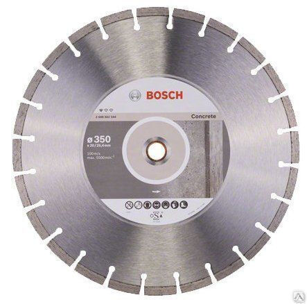 Алмазный диск по бетону 350 мм BOSCH Standart