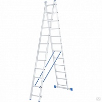 Лестница алюминиевая 2х12 ступеней Сибртех