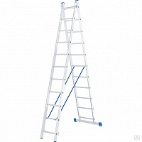 Лестница алюминиевая 2х11 ступеней Сибртех