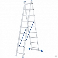 Лестница алюминиевая 2х9 ступеней Сибртех