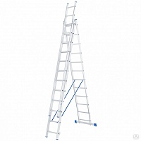 Лестница трехсекционная алюминиевая 3х12 Сибртех