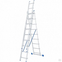 Лестница трехсекционная алюминиевая 3х9 Сибртех