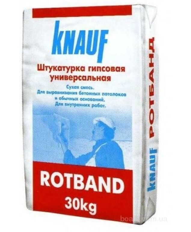 Штукатурка гипсовая Knauf-Ротбанд 30 кг