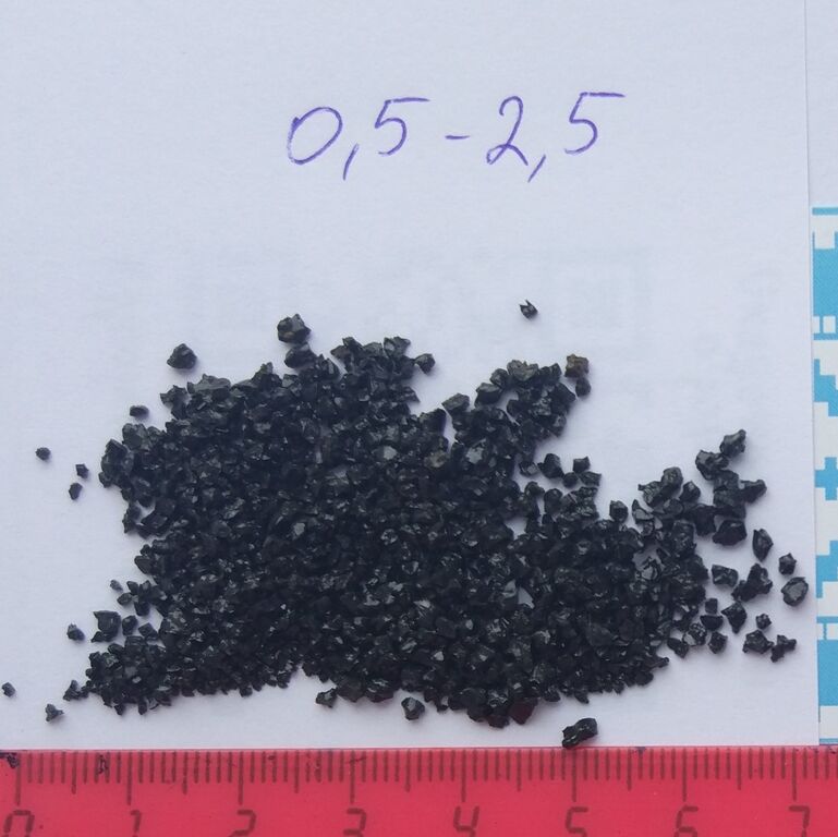 Песок шлаковый (никельшлак Уралгрит), фракция 0,5 - 2,5 мм