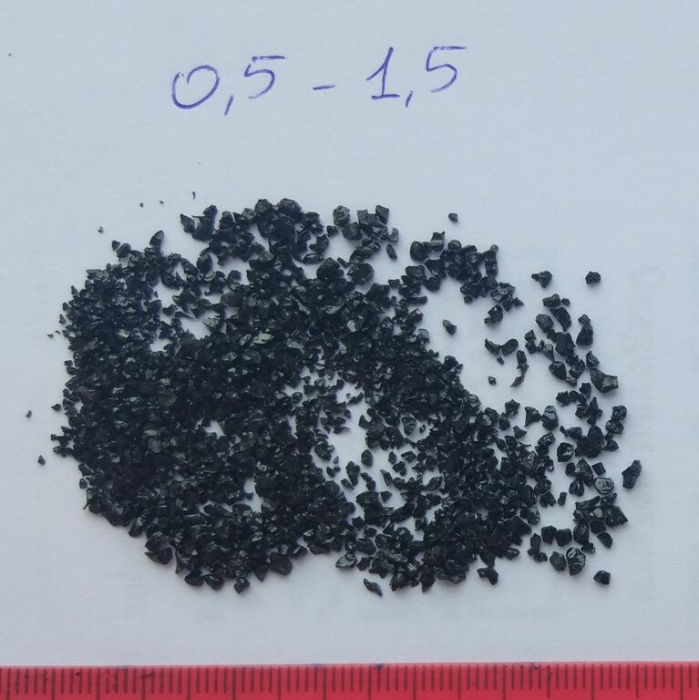 Песок шлаковый (никельшлак Уралгрит), фракция 0,5 - 1,5 мм