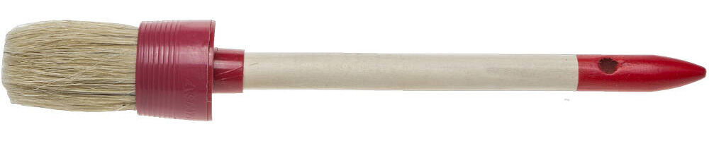 STAYER UNIVERSAL 35 мм, пластмассовый корпус, светлая натуральная щетина, деревянная ручка, Круглая кисть, MASTER (0141-