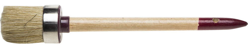ЗУБР УНИВЕРСАЛ 40 мм, светлая натуральная щетина, деревянная ручка, Круглая кисть, МАСТЕР (01501-40)
