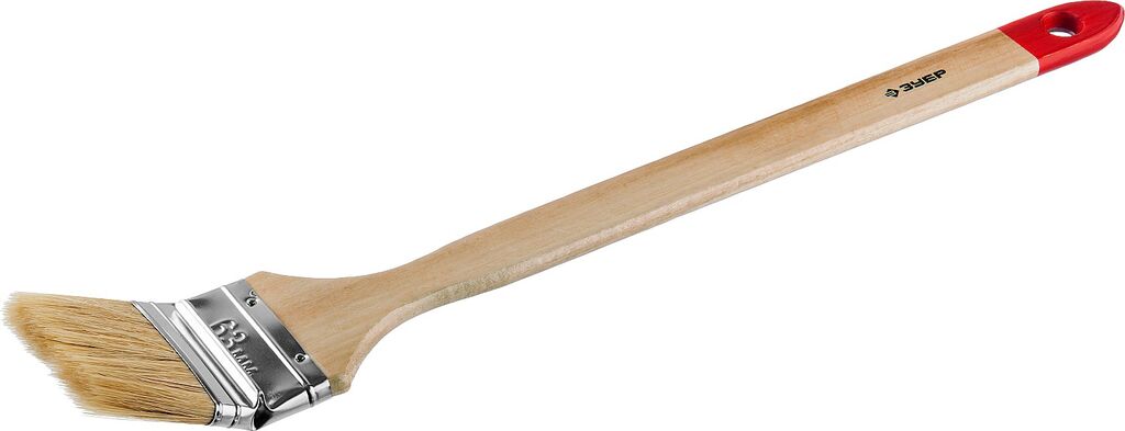 ЗУБР УНИВЕРСАЛ 63 мм, 2,5″ светлая натуральная щетина, деревянная ручка, Радиаторная кисть, МАСТЕР (01041-063)