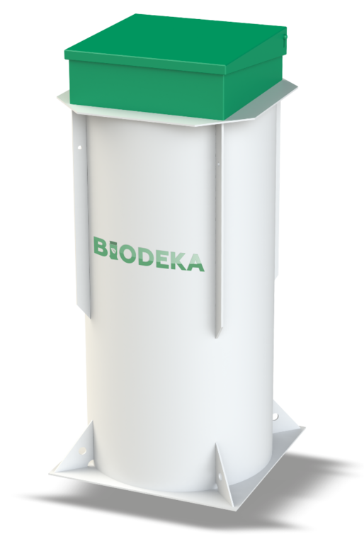 Автономная канализация для дома BioDeka-6 П-1050 на 6 человек; Объем переработки стоков1,2 м3/сут
