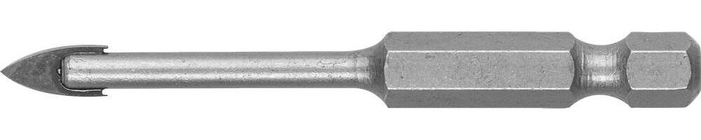 ЗУБР 6 мм, 2х кромка, HEX 1/4, Сверло по стеклу и кафелю (29840-06) Зубр